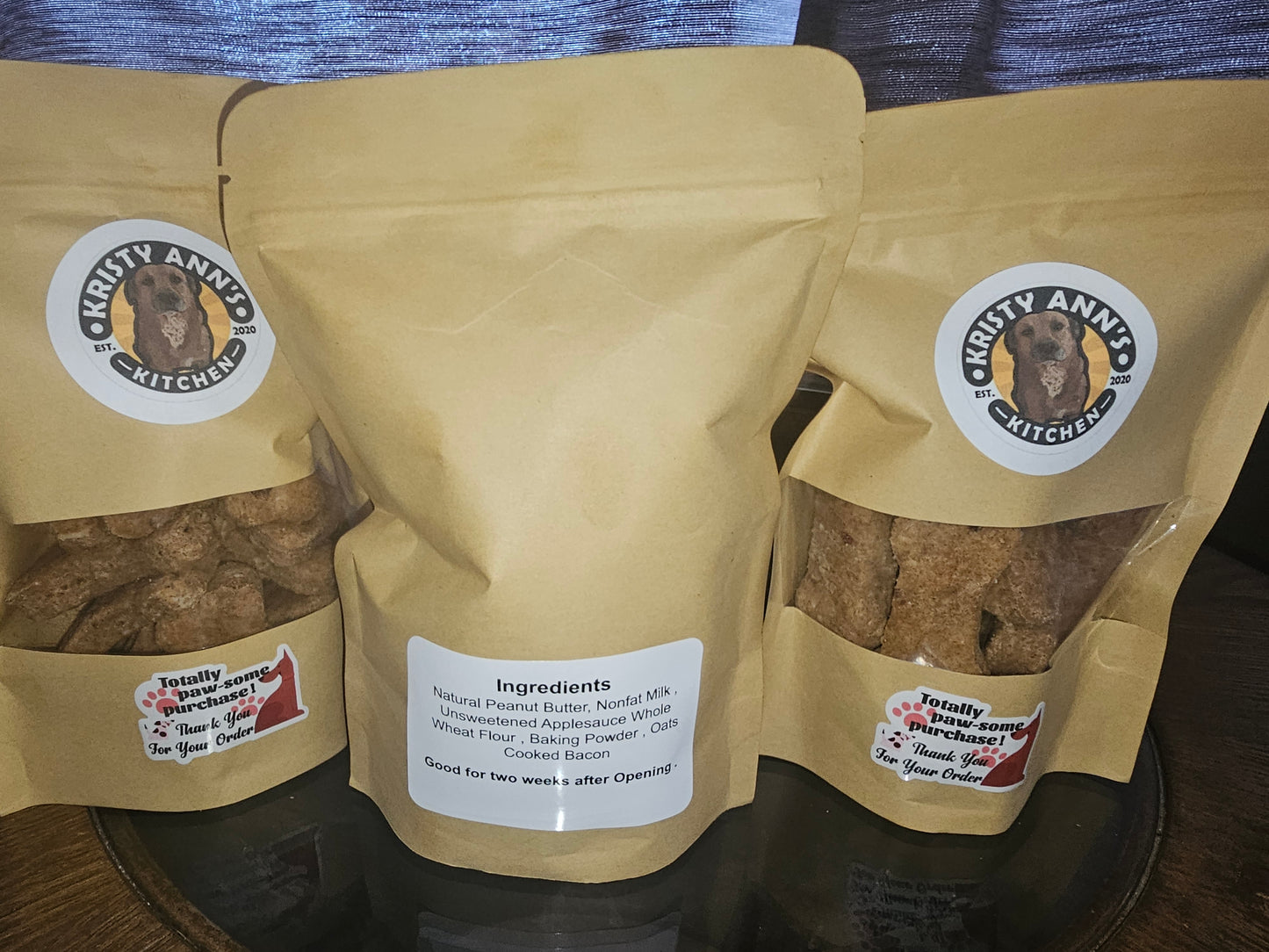 Kristyann's Kitchen Dog Treats: Peanut Butter Bacon Bones