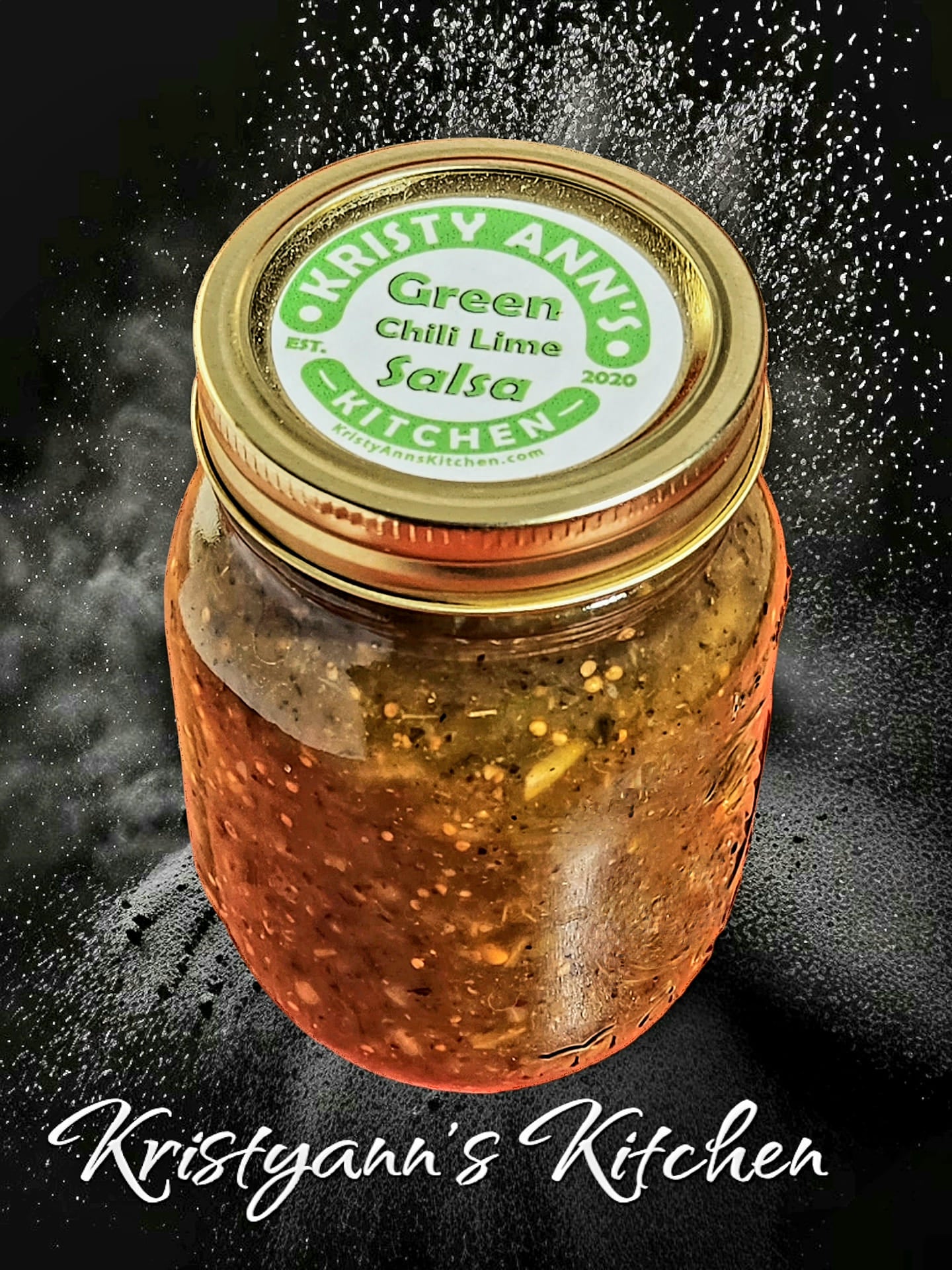 KristyAnn's Kitchen Salsa: Green Chili Lime Salsa (16 oz)