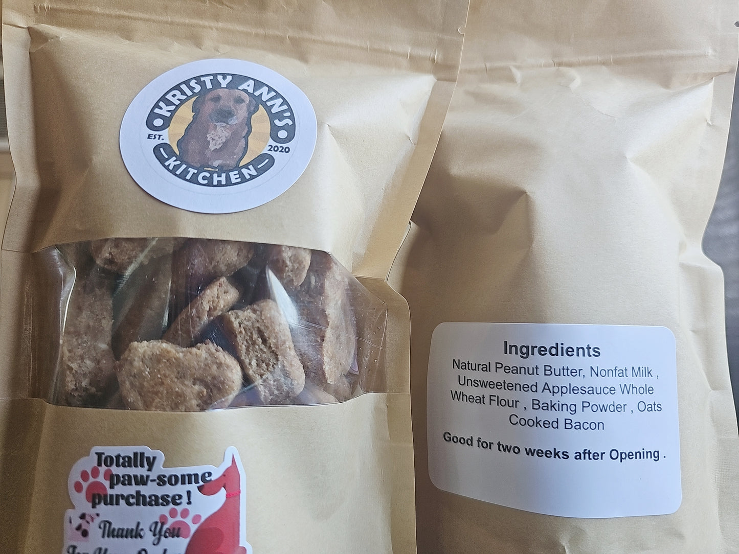 Kristyann's Kitchen Dog Treats: Peanut Butter Bacon Bones