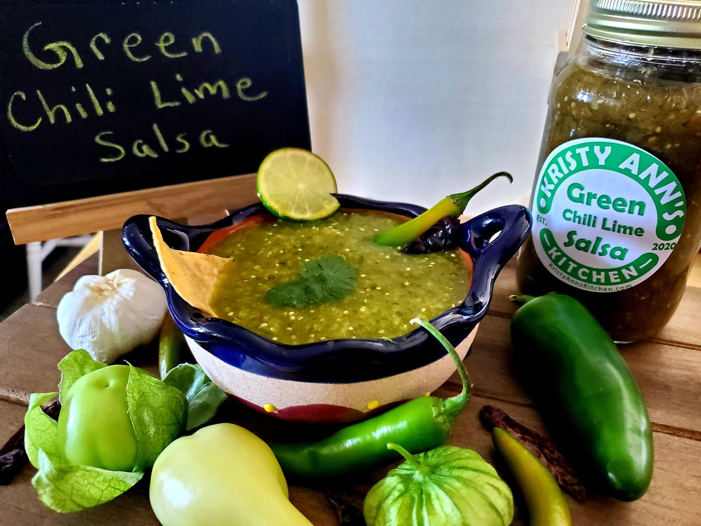 Kristy Ann's Salsa: Green Chili Lime (24 oz)
