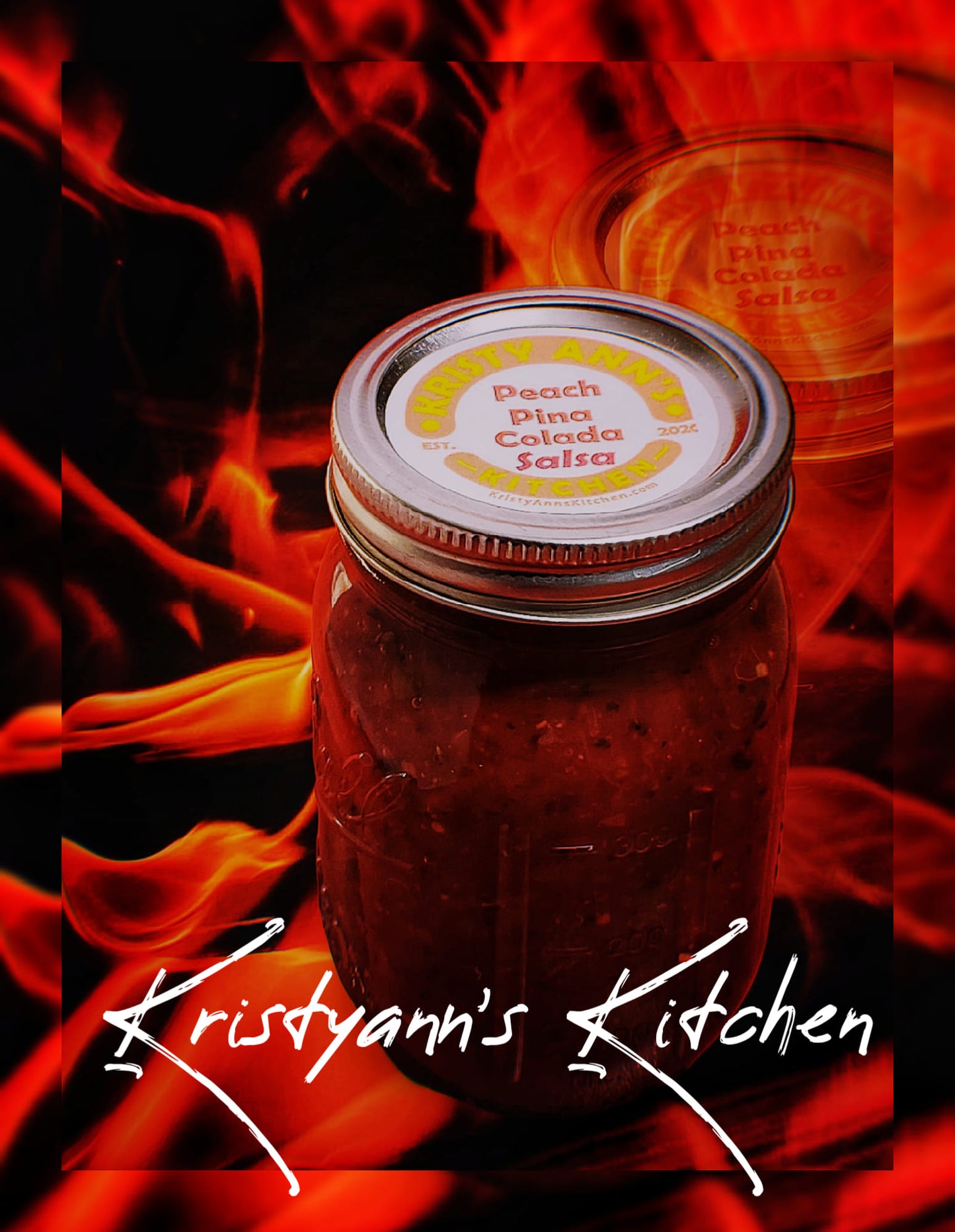 KristyAnn's Kitchen Salsa: Peach Pina Colada Salsa (16oz)