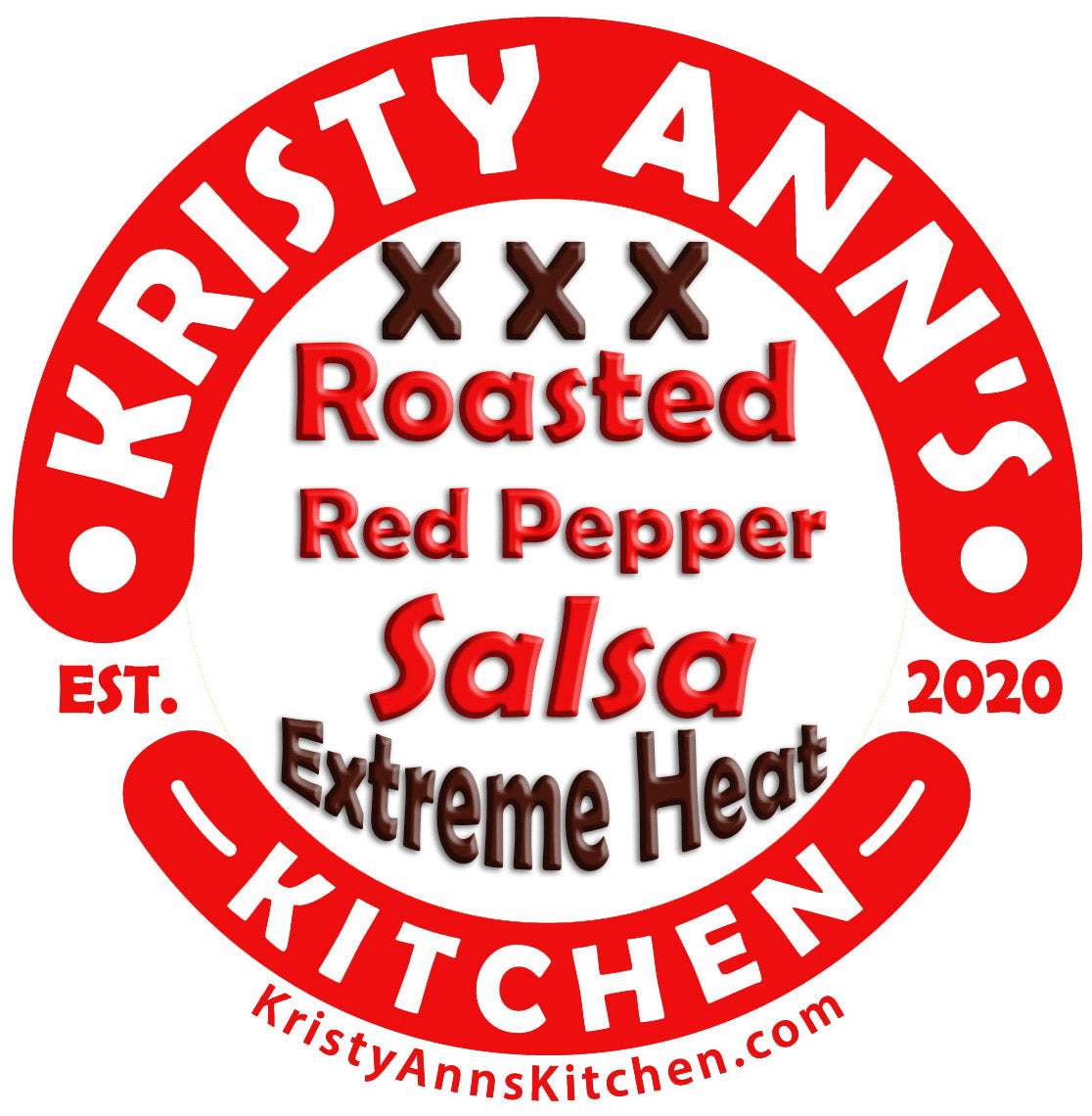 KristyAnn's Kitchen Salsa: Triple X Fire Roasted Red Pepper Salsa (16 oz)